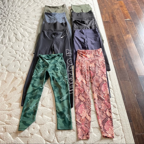 Nike Pants - 10 PAIRS of workout leggings NIKE, OLD NAVY, MONDETTA, MAVEN THREAD All XS FIRM